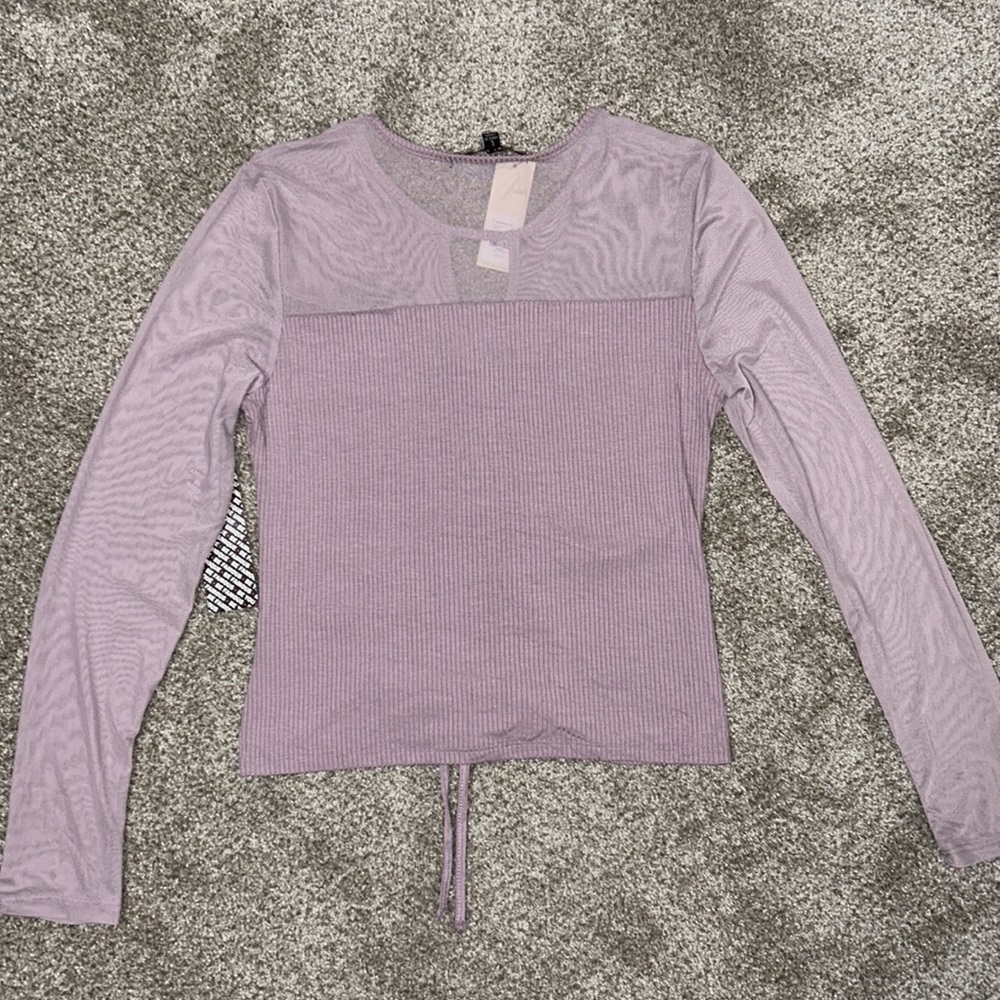 Mesh Knit Ruched Top - Picture 8 of 8